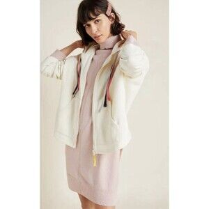 Anthropologie Saturday Sunday Danielle Zip Hoodie Hi Lo Sweatshirt Size S Beachy